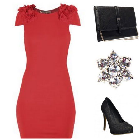 Modni detalji – nakit i crvena haljina
