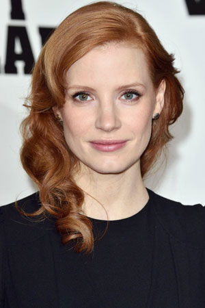 strawberry red Jessica Chastain