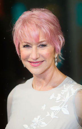 Helen Mirren quartz roze boja kose