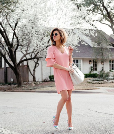 boje za leto - koralno pink haljina