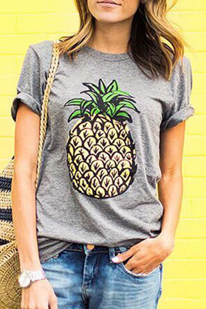 printovi za leto 2020- majica sa ananasom