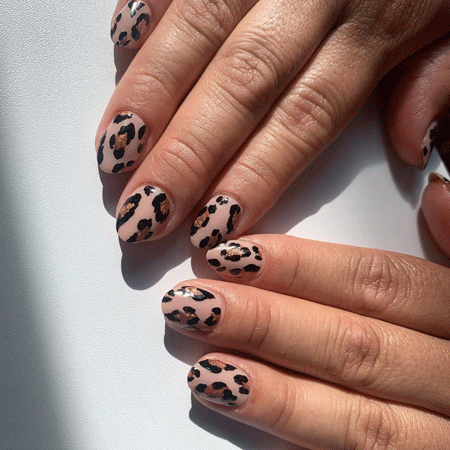 najlepsi nokti za zimu leopard print