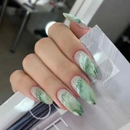  marble zeleni nokti