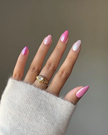  glazirani pink nokti